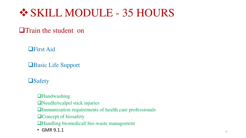 skill module 35 hours