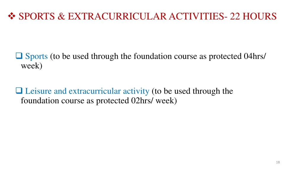 sports extracurricular activities 22 hours