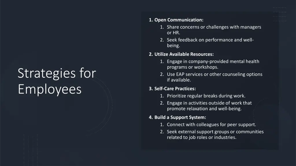 1 open communication 1 share concerns