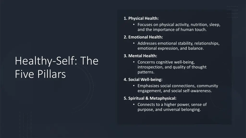 1 physical health focuses on physical activity