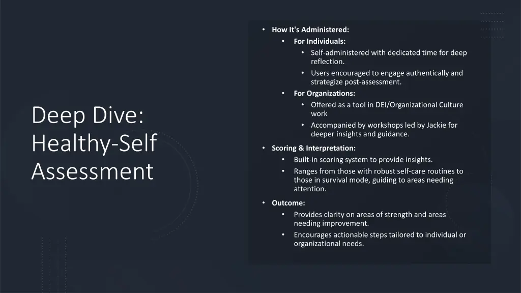 how it s administered for individuals self