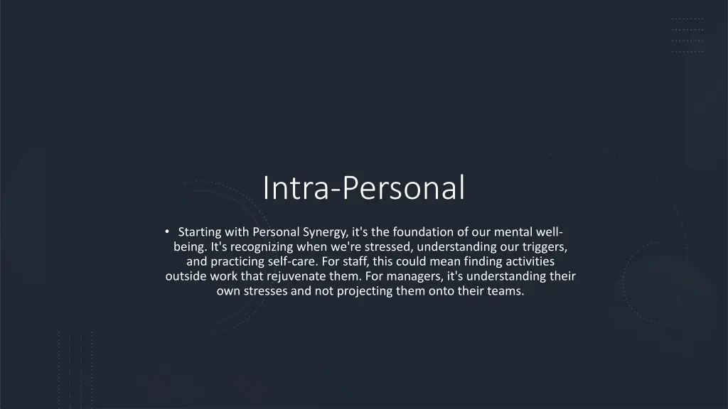 intra personal
