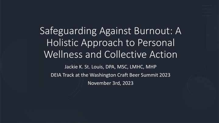 safeguarding against burnout a holistic approach