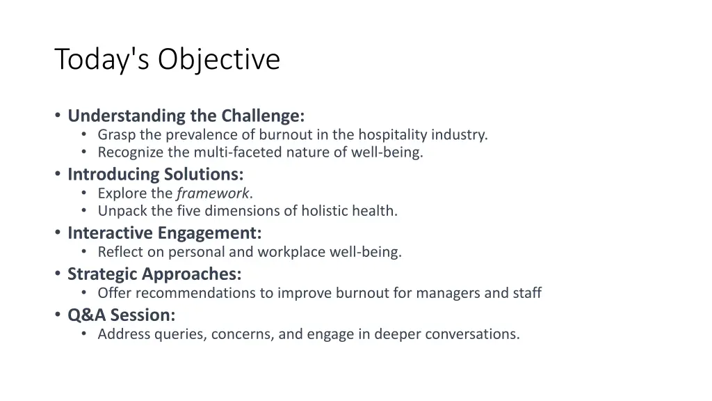 today s objective