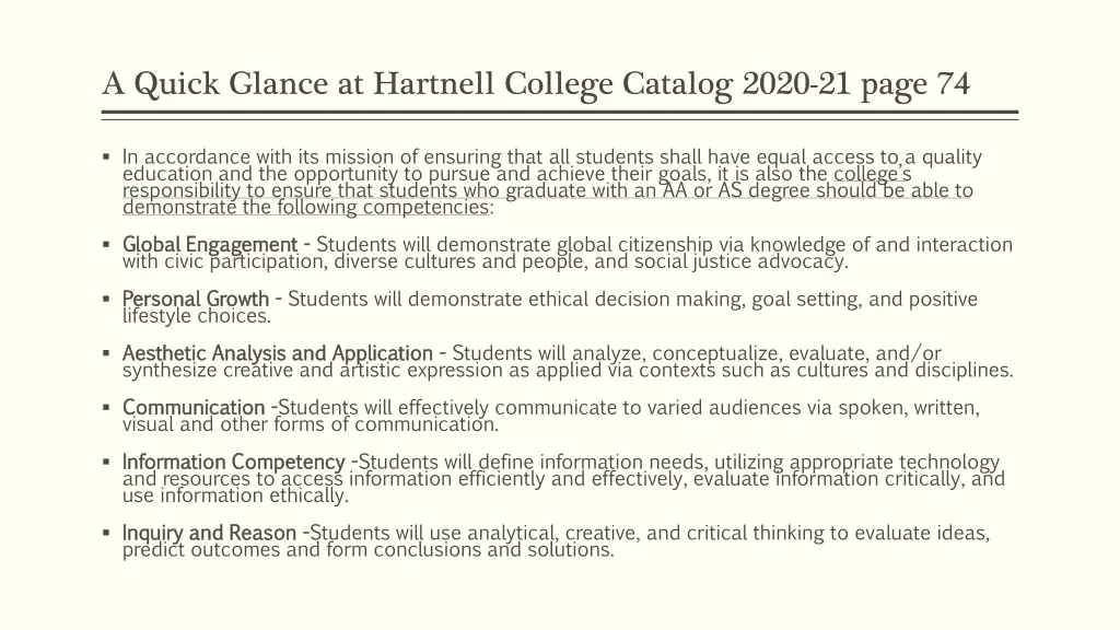 a quick glance at hartnell college catalog 2020