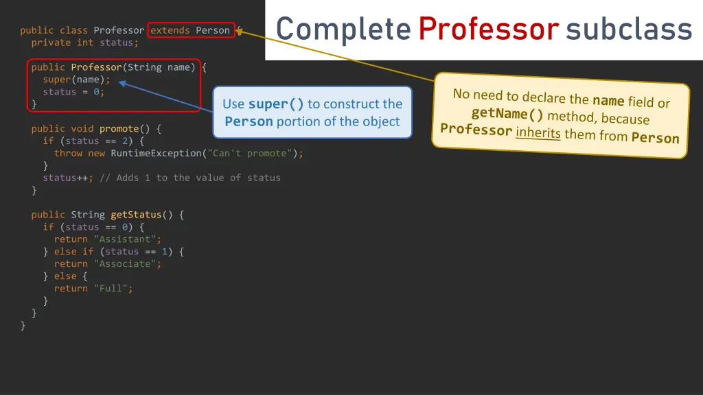 complete professor subclass