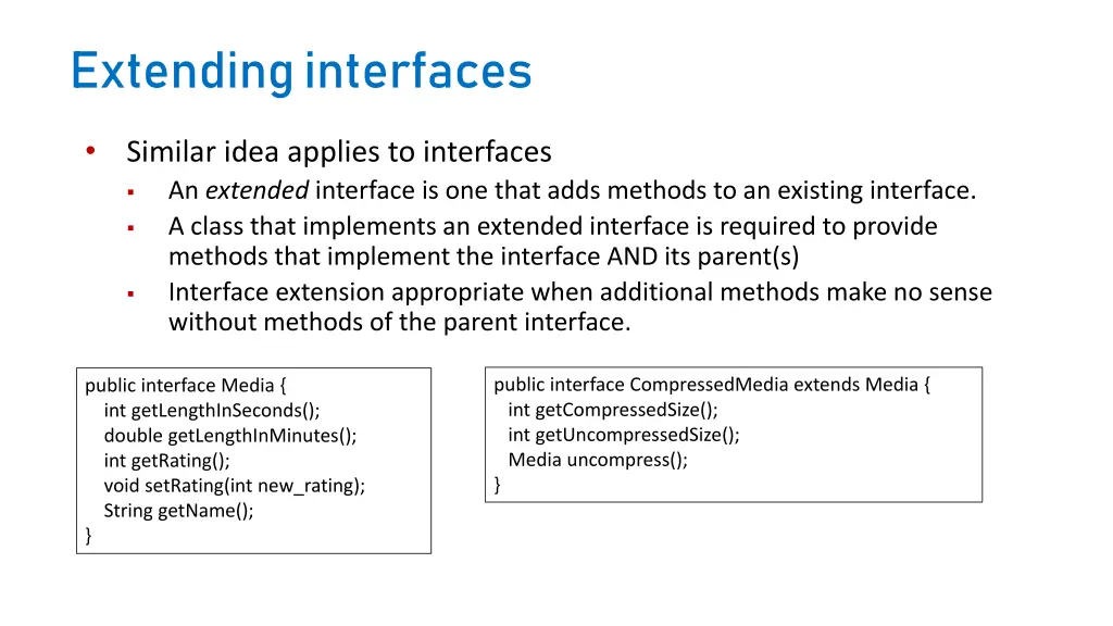 extending interfaces