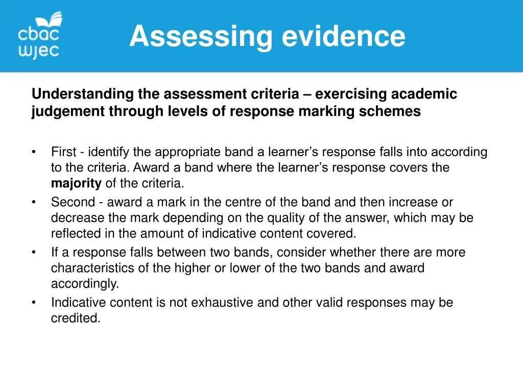 assessing evidence 1