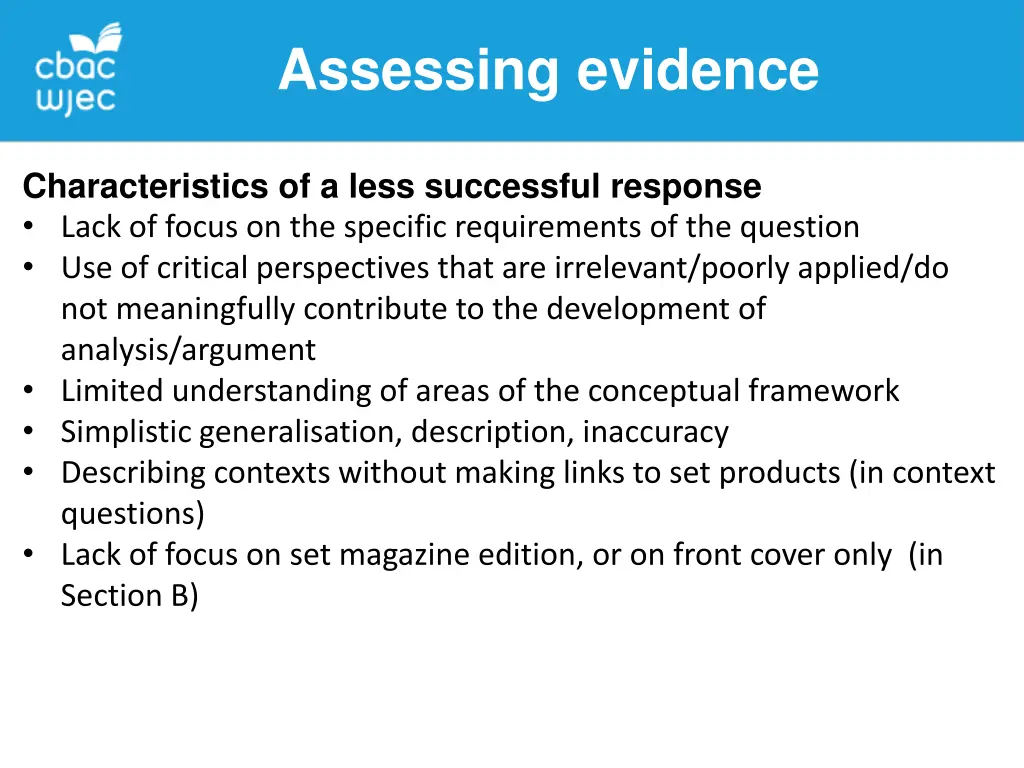 assessing evidence 11