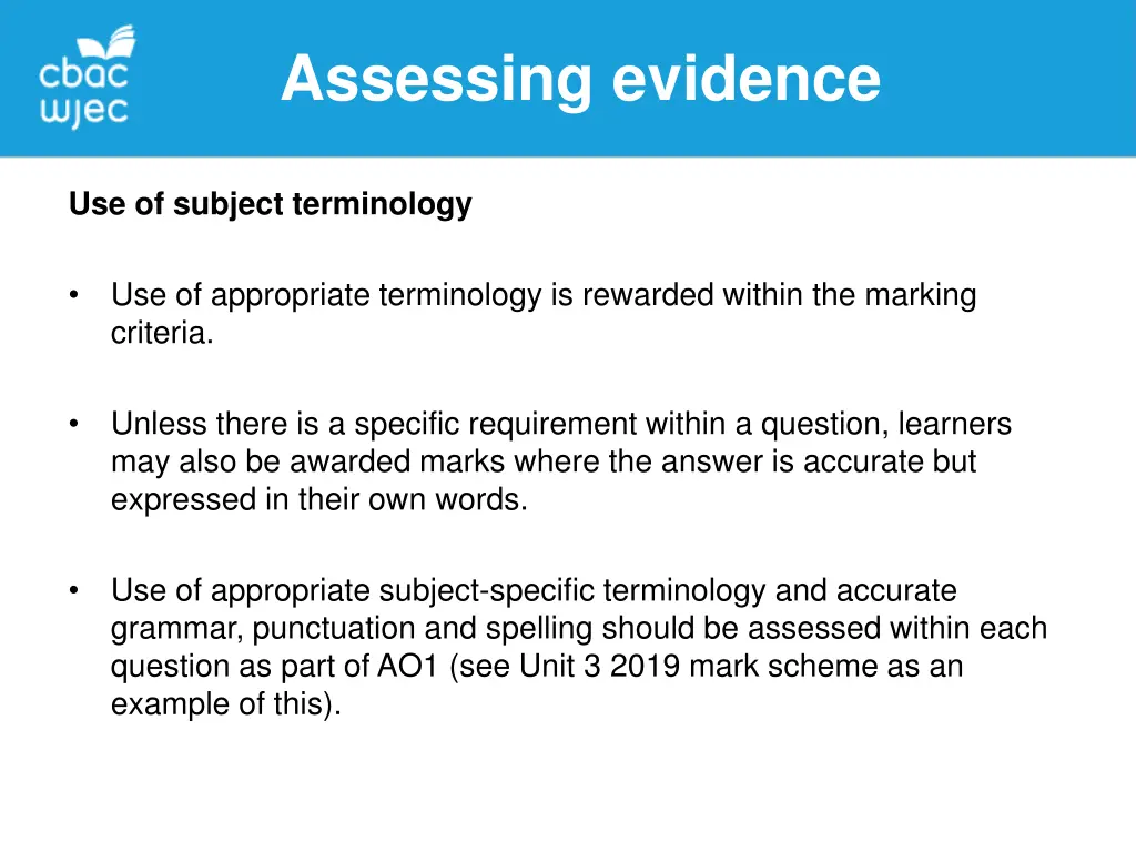 assessing evidence 2