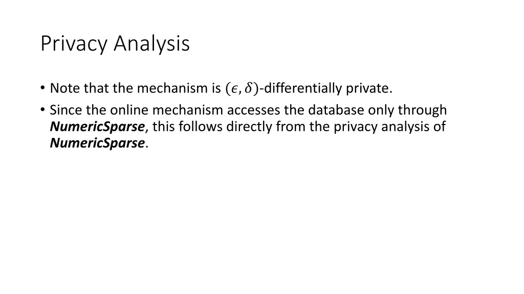 privacy analysis