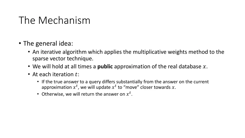 the mechanism