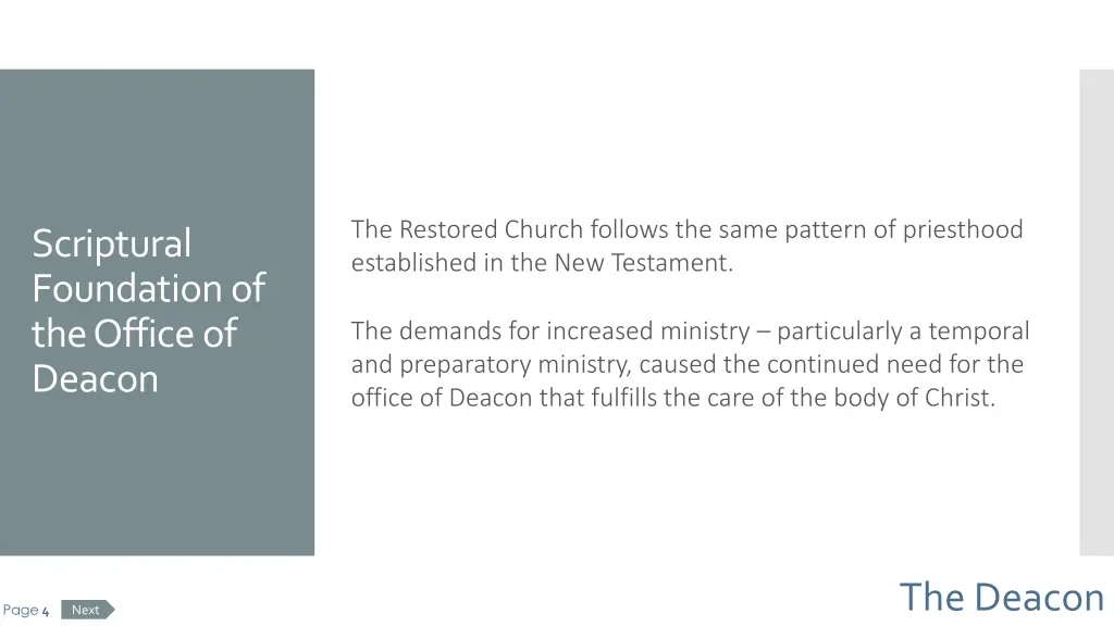 the restored church follows the same pattern