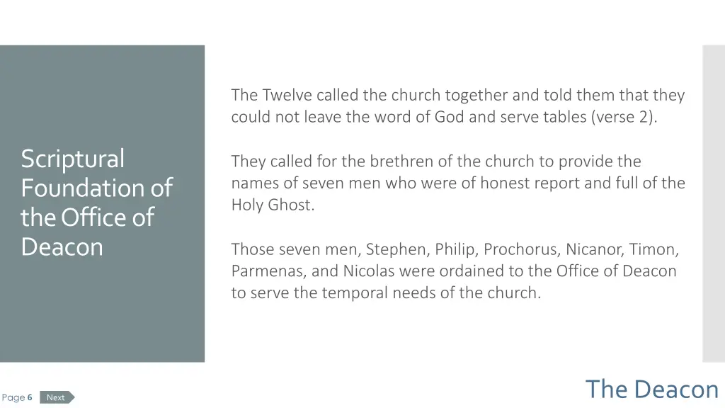 the twelve called the church together and told
