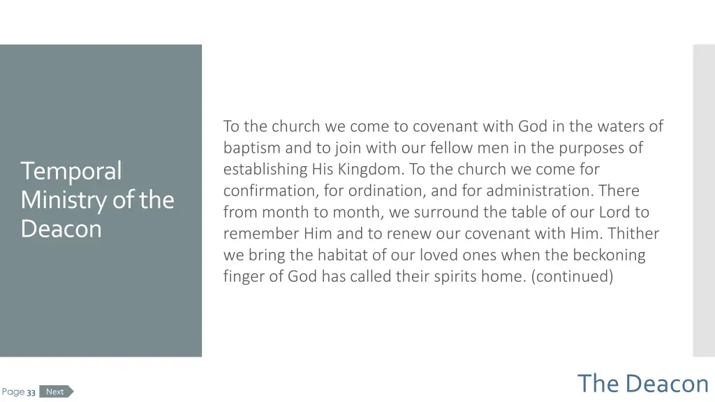to the church we come to covenant with