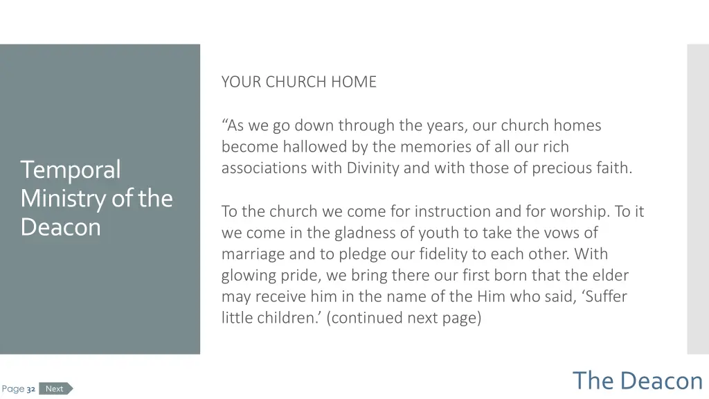 your church home