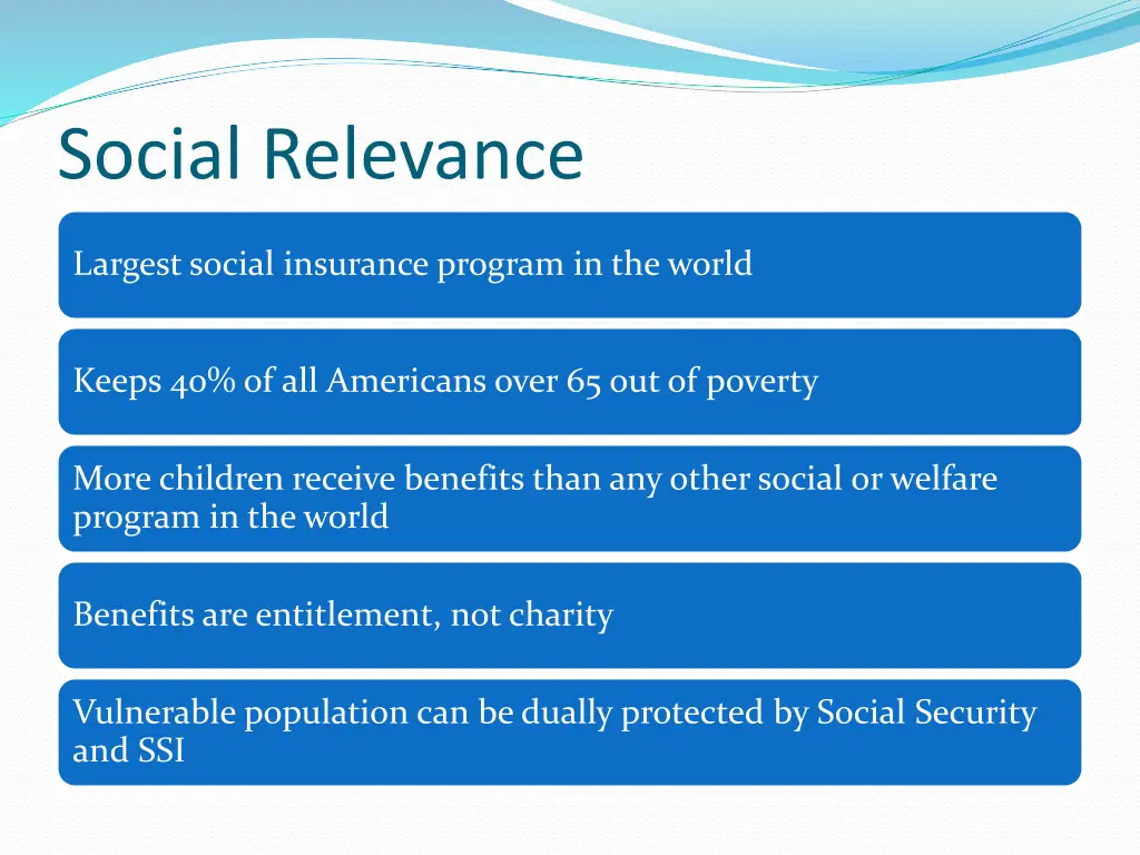 social relevance
