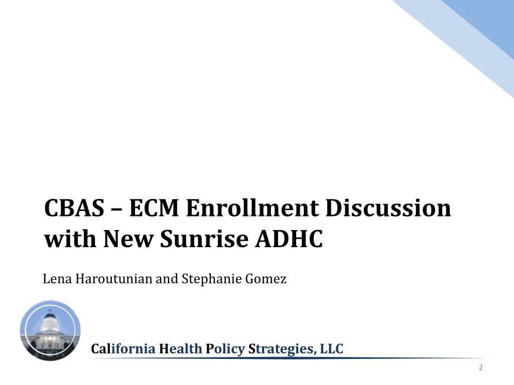 cbas ecm enrollment discussion with new sunrise