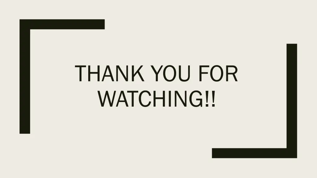 thank you for watching