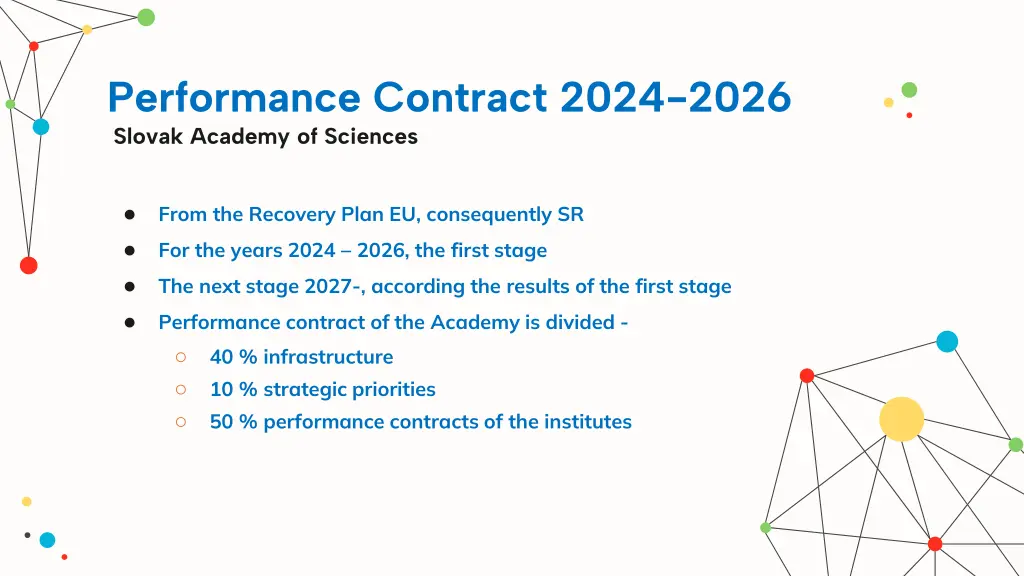 performance contract 2024 2026 slovak academy