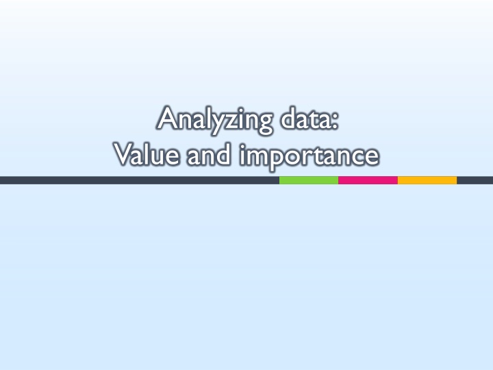 analyzing data value and importance