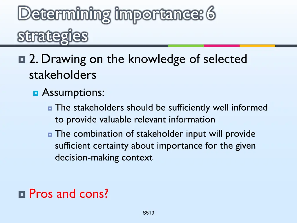 determining importance 6 strategies 2