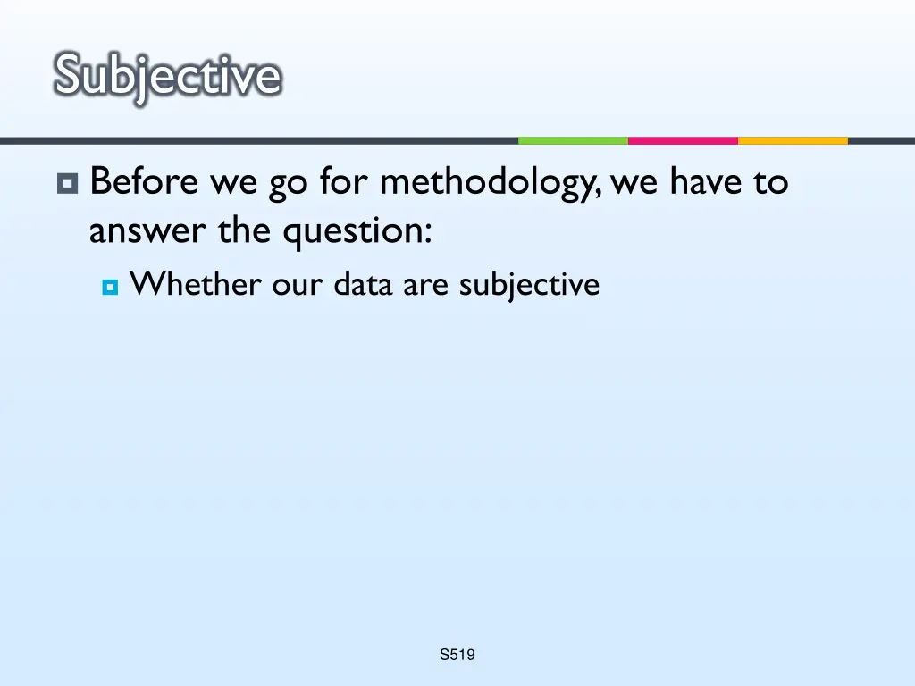 subjective