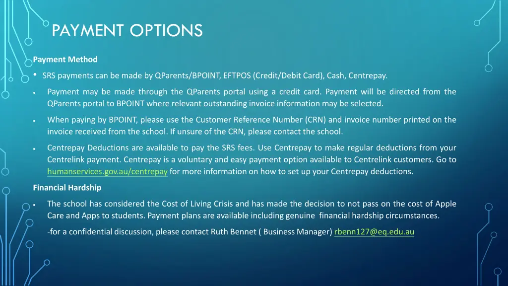 payment options