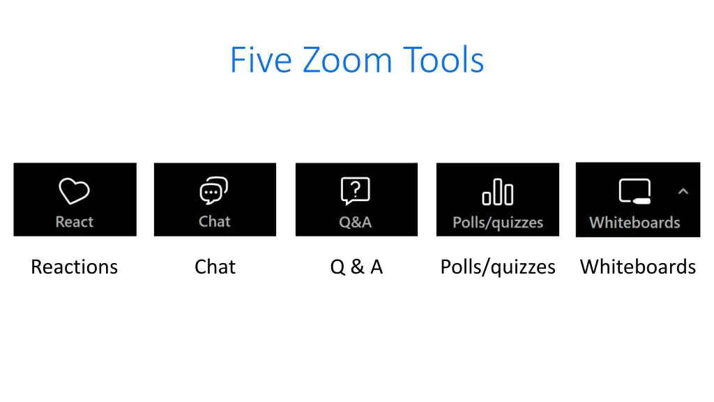 five zoom tools
