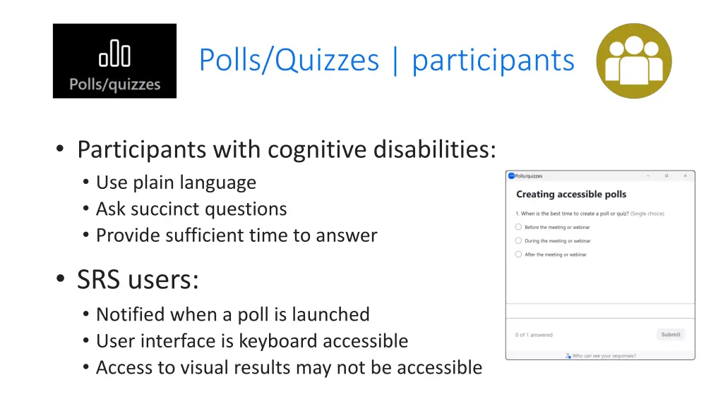 polls quizzes participants