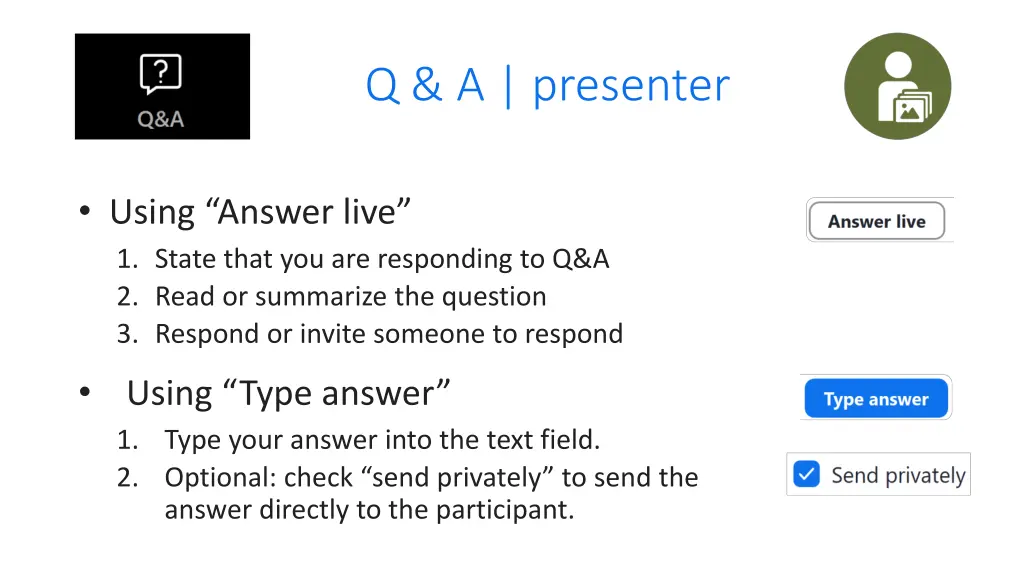 q a presenter