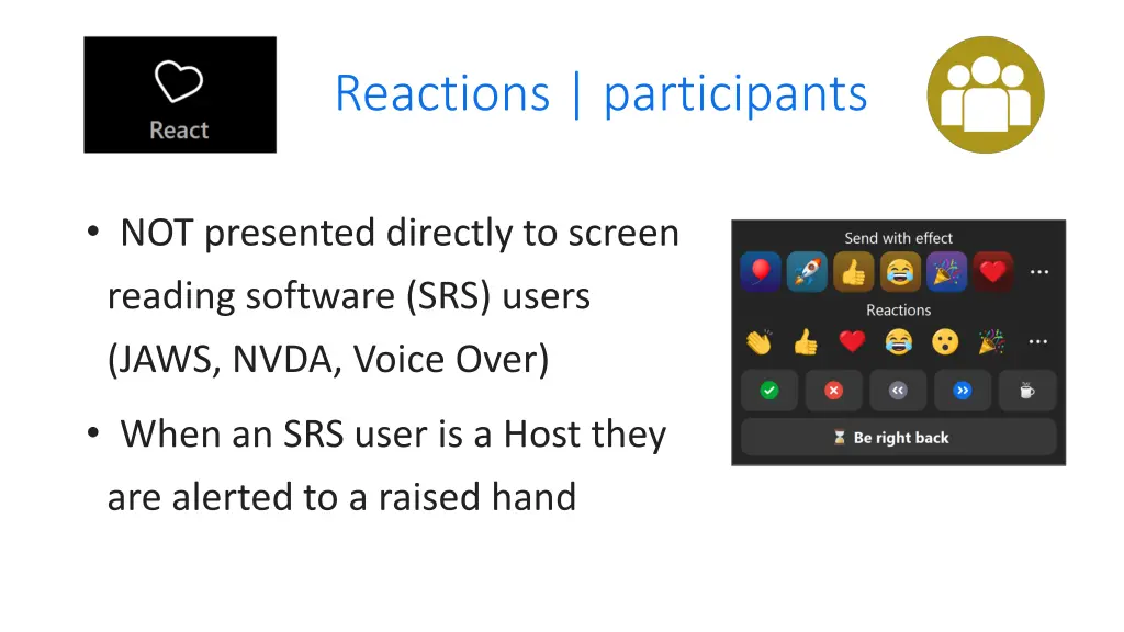 reactions participants