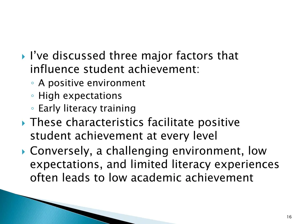 i ve discussed three major factors that influence