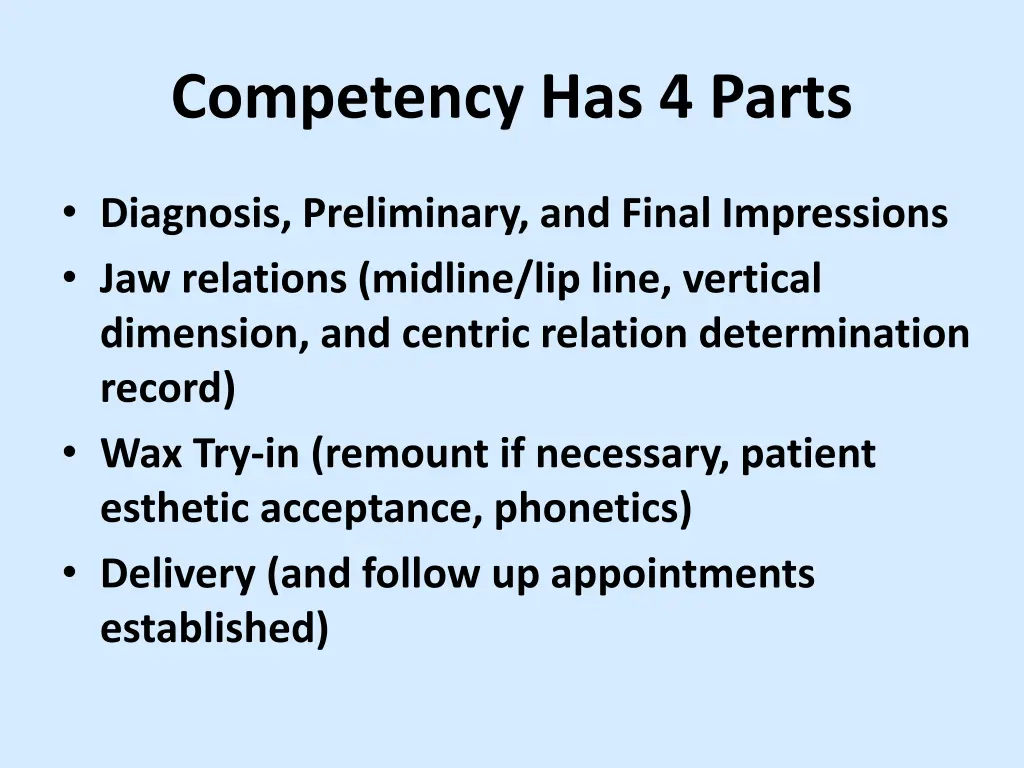 competency has 4 parts