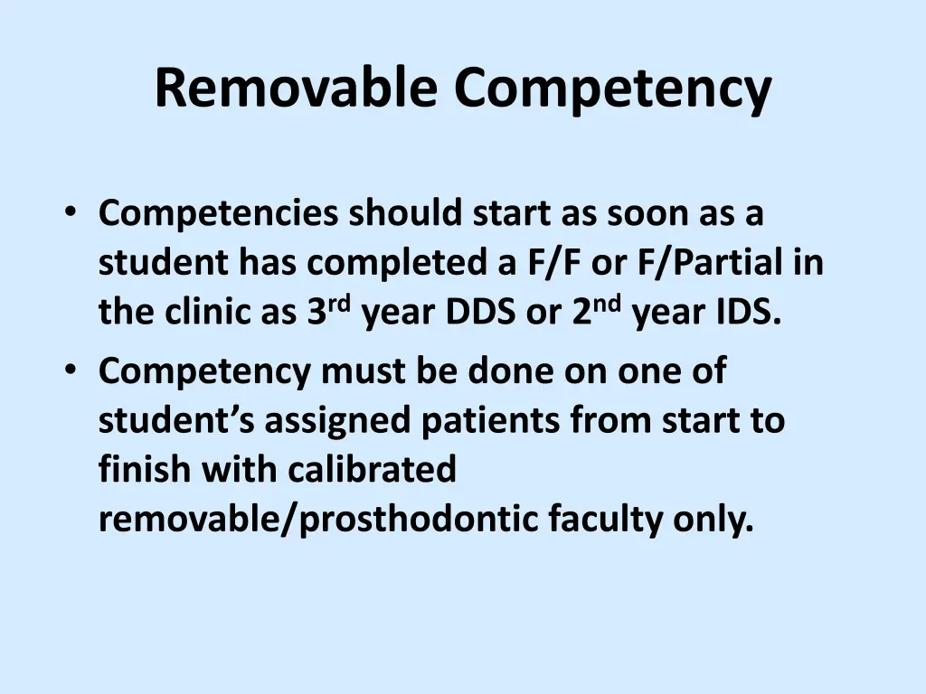 removable competency