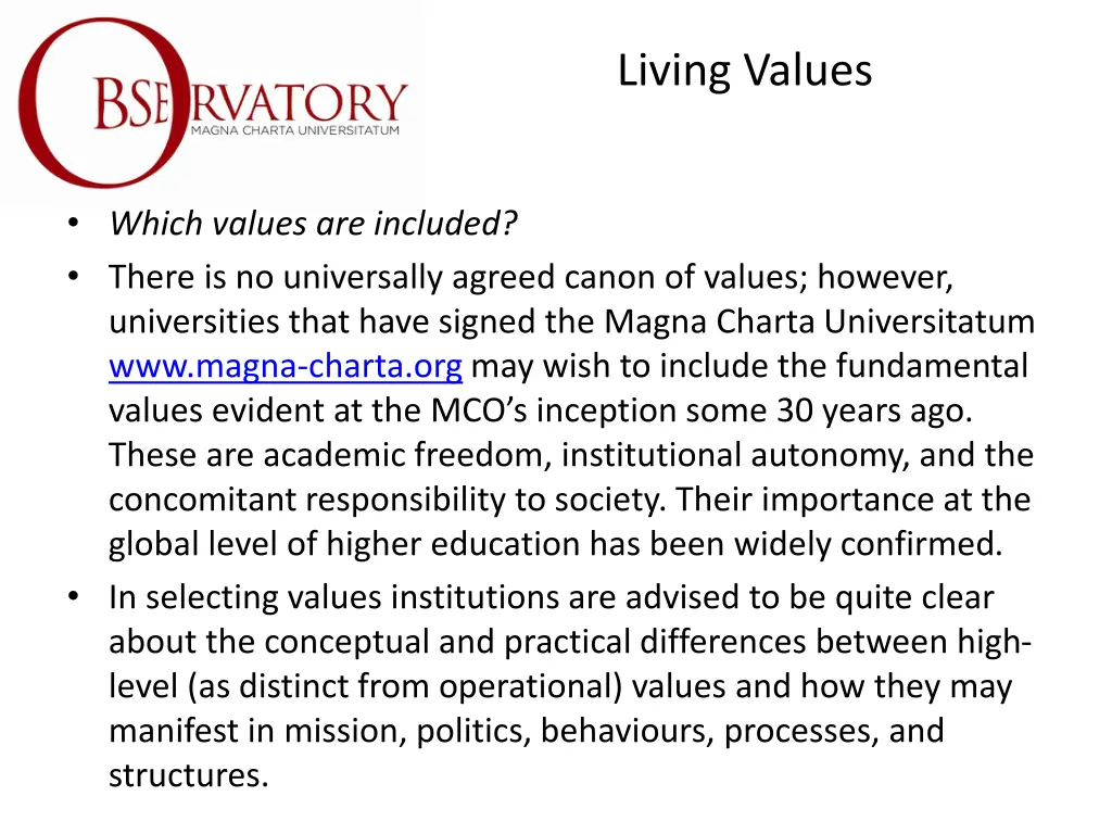 living values 13