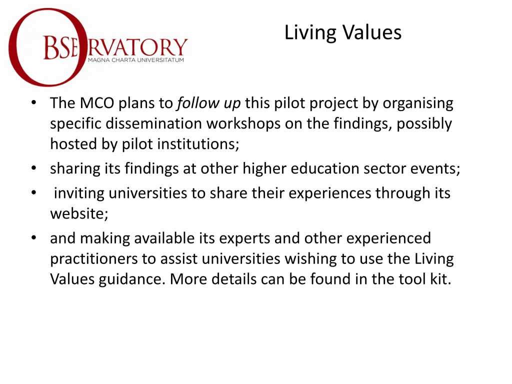 living values 18