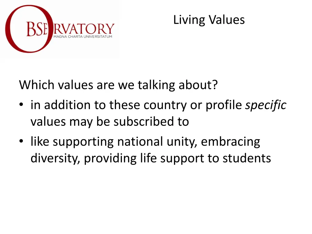 living values 7