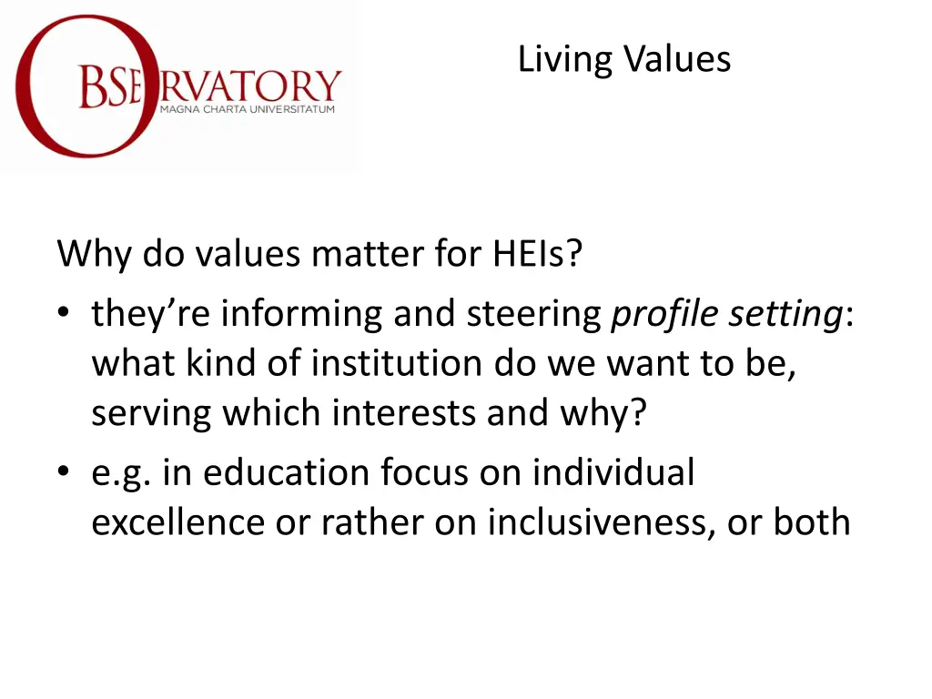 living values