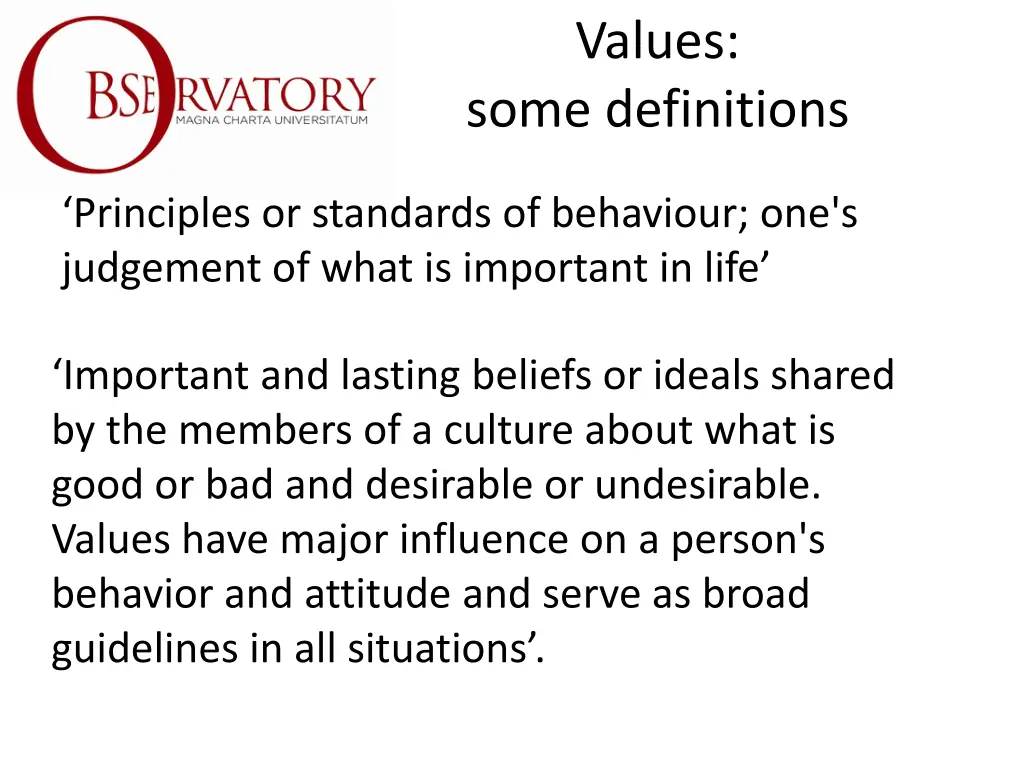 values