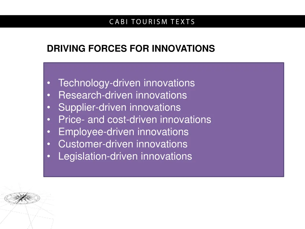 driving forces for innovations