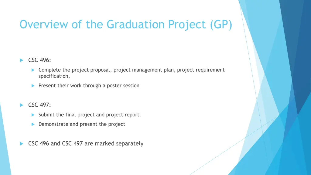 overview of the graduation project gp