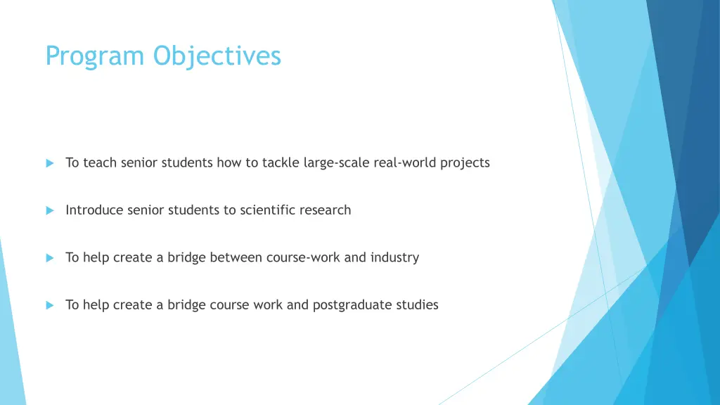 program objectives