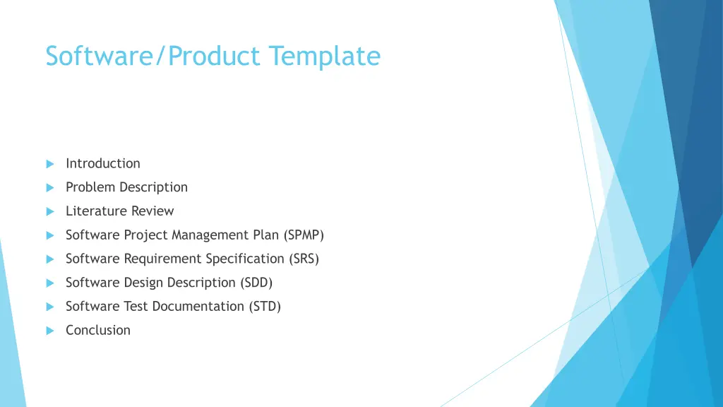 software product template