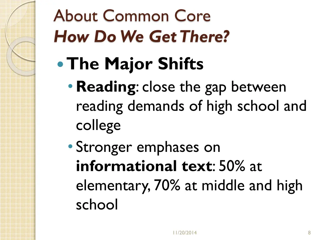 about common core how do we get there the major