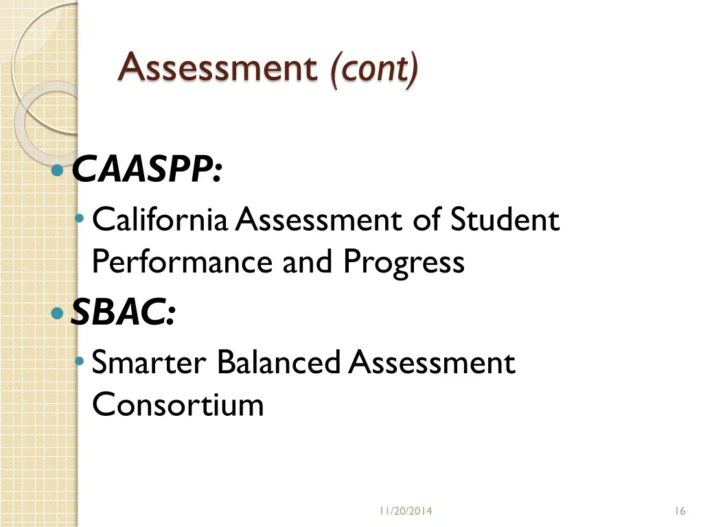 assessment cont
