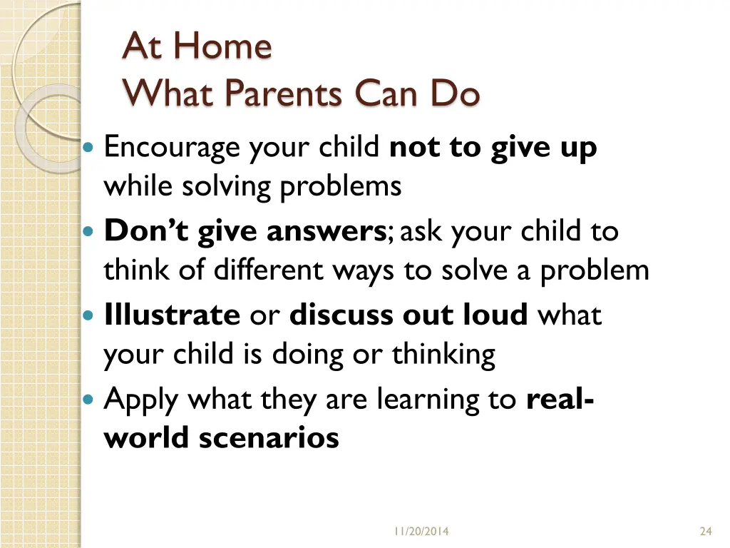 at home what parents can do encourage your child