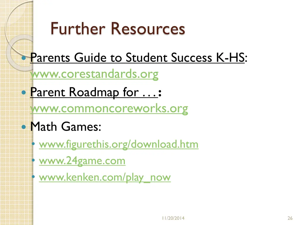 further resources