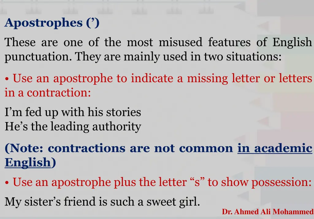 apostrophes