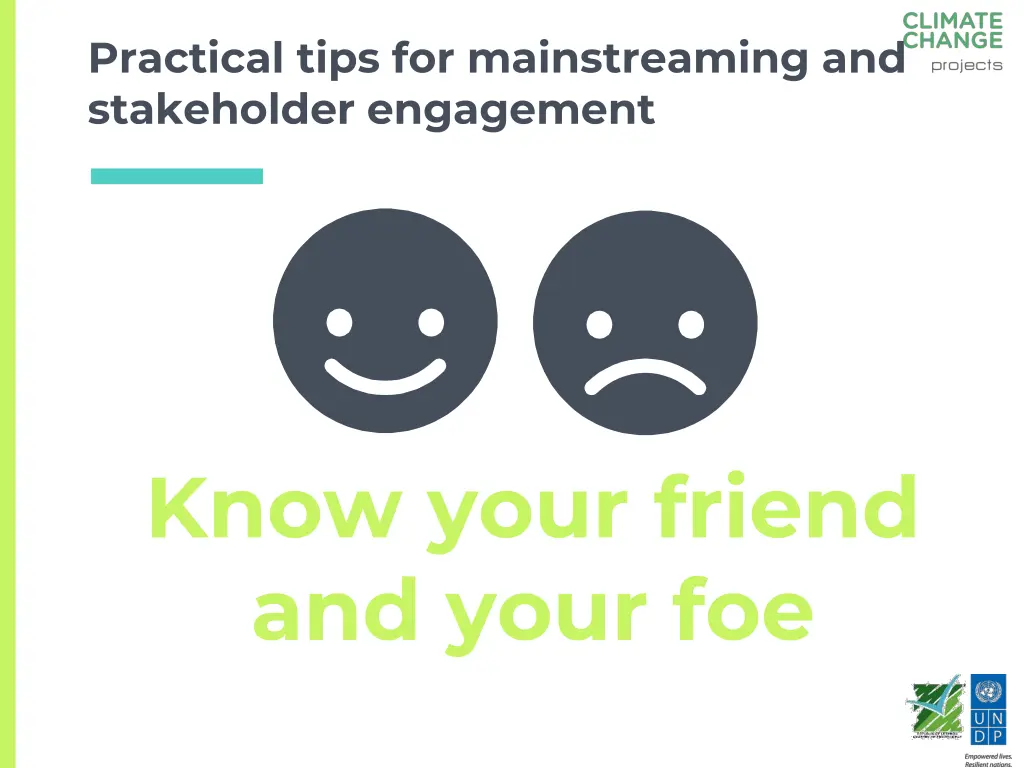 practical tips for mainstreaming and stakeholder 2